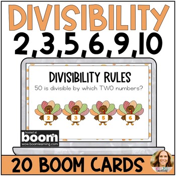 Preview of Divisibility Rules Digital Boom Cards - 4th and 5th Grade Math 4.OA.B.4