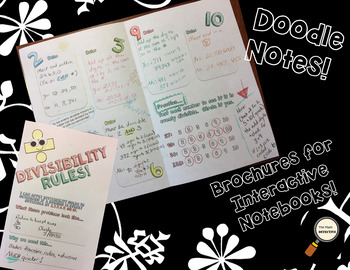 Preview of Divisibility Rules - Decorated Notes Brochure for Interactive Notebooks