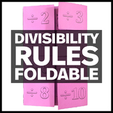 Divisibility Rules Foldable - Interactive Math Notebook Insert