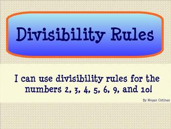 Preview of Divisibility Rules Interactive SMARTBoard