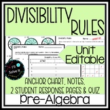 Divisibility Rules | UNIT | EDITABLE | Assessment Included