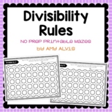 Divisibility Rules NO PREP Printable Mazes