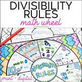 Divisibility Rules Notes Doodle Wheel Print and Digital