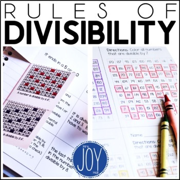Preview of Divisibility Rules Notes | Worksheets | Activities and Task Cards DIFFERENTIATED