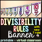 Divisibility Rules Pennant Banner