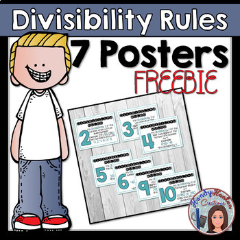 Preview of Divisibility Rules Poster Freebie