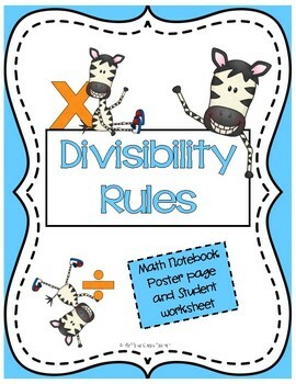 Preview of Divisibility Rules Reference Poster and Student Worksheet
