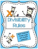 Divisibility Rules Reference Poster and Student Worksheet