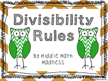 Preview of Divisibility Rules Posters