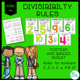 Divisibility Rules - Posters AND Binder Reference Sheet