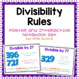 Divisibility Rules Posters and Interactive Notebook INB se