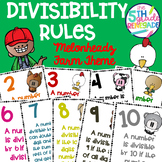 Divisibility Rules Posters in Color with a Farm Theme