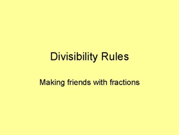Preview of Divisibility Rules Presentation