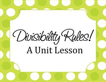 Preview of Divisibility Rules! Unit