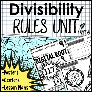Preview of Divisibility Rules Unit