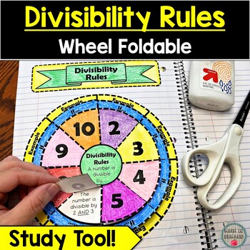 Preview of Divisibility Rules Wheel Foldable