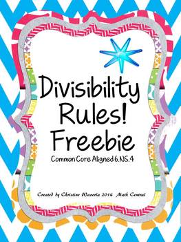Preview of Divisibility Rules!  Worksheet Freebie