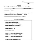 Divisibility Tricks and Equivalent Fractions Notes and Homework