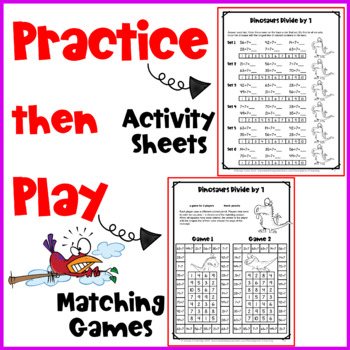 practice then play free division worksheets and games for division fact fluency