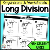 Long Division Practice Dividing by 1 Digit Divisors Worksh