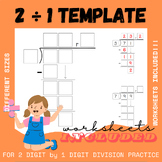 Division 2-igit by 1-digit TEMPLATE different sizes with G
