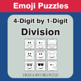 Division: 4-Digit by 1-Digit - Emoji Picture Puzzles