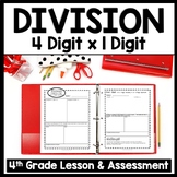 4 Digit by 1 Digit Long Division Guided Notes Word Problem