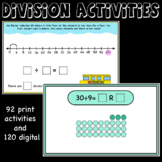 Division Activities, arrays, base 10 blocks, partial quoti