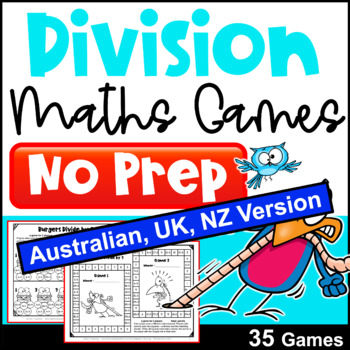 Preview of Division Activity - 35 NO PREP Maths Games [AUST UK NZ CAN Edition]