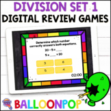 3rd Grade Division Digital Math Review Games BalloonPop™, Set 1