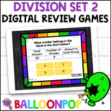 3rd Grade Division Digital Math Review Games BalloonPop™, Set 2