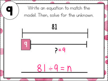 division bar model task cards by krejci creations tpt