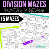 Division Basic Facts Mazes Centers or Stations