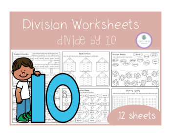 Division Book - Divide by 10 - Fun & Engaging Worksheets | TPT