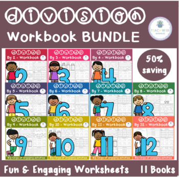 Preview of Division Books - BUNDLE - All Division facts 1-12 - Fun Worksheets & Activities