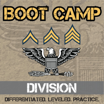 Preview of Division Boot Camp - Printable & Digital Differentiated Practice Activity Sets
