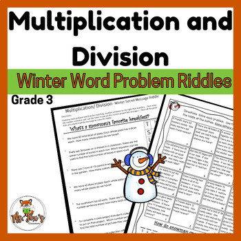 multiplication and division winter fun word problems grade 3 tpt