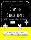 Division Choice Board 4th Grade