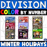 Division Color By Number Winter Holidays | Bundle