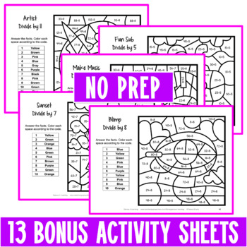 division color by number games bonus division coloring worksheets