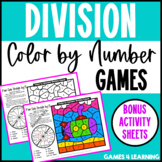Division Color by Number ( by Code) Games w/ Bonus Divisio