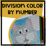 Division Color by Number Pixel Art with and without remainders