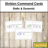Division Command Cards - Montessori Math Task Cards (Color-Coded)