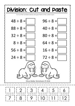 division cut and paste worksheets printables fun math by olivia walker