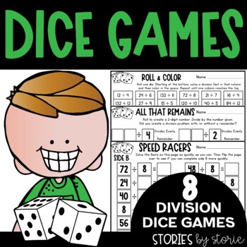 Preview of Division Dice Games Printable and Digital Activities