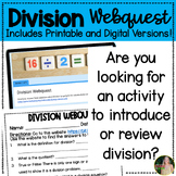 Division Digital & Printable Webquest | Upper Elementary