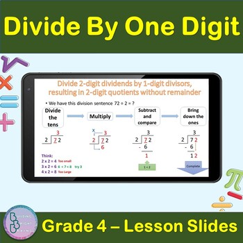 Preview of Division | Divide By One Digit | 4th Grade PowerPoint Lesson Slides