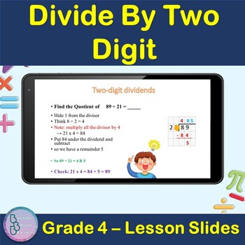 Division | Divide By Two Digit | 4th Grade PowerPoint Lesson Slides