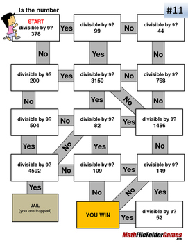 fun division worksheet divisibility maze divisible by 9 tpt