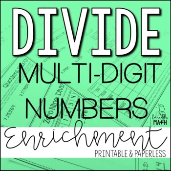 Preview of Division Enrichment Activities - Divide Multi-Digit Numbers Math Logic Puzzles
